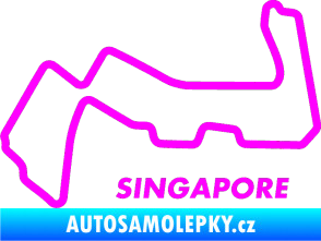 Samolepka Okruh Singapore Fluorescentní růžová