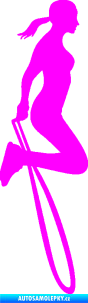 Samolepka Skákání přes švihadlo 002 pravá skipping rope Fluorescentní růžová