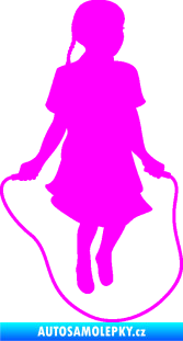 Samolepka Skákání přes švihadlo 004 pravá skipping rope Fluorescentní růžová