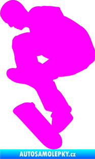 Samolepka Skateboard 002 levá Fluorescentní růžová