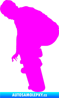 Samolepka Skateboard 003 levá Fluorescentní růžová