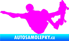 Samolepka Skateboard 007 levá Fluorescentní růžová