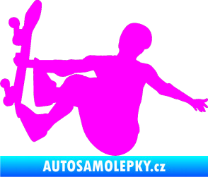 Samolepka Skateboard 008 levá Fluorescentní růžová