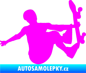 Samolepka Skateboard 008 pravá Fluorescentní růžová