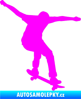 Samolepka Skateboard 011 pravá Fluorescentní růžová