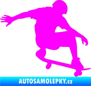 Samolepka Skateboard 012 pravá Fluorescentní růžová