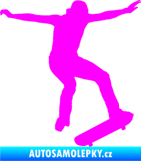 Samolepka Skateboard 017 pravá Fluorescentní růžová