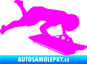 Samolepka Skeleton 002 pravá Fluorescentní růžová