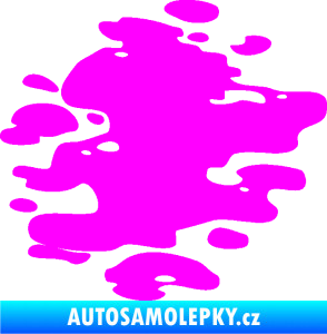 Samolepka Skvrna 001 pravá kaňka Fluorescentní růžová