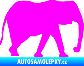 Samolepka Slon 006 pravá Fluorescentní růžová