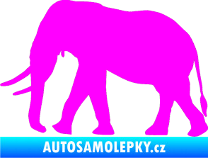 Samolepka Slon 011 levá Fluorescentní růžová