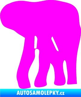 Samolepka Slon 016 levá Fluorescentní růžová