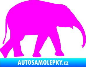 Samolepka Slon 017 pravá Fluorescentní růžová