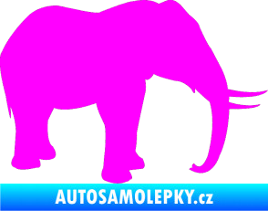 Samolepka Slon 019 pravá Fluorescentní růžová