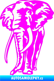 Samolepka Slon 025 levá Fluorescentní růžová