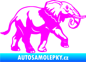 Samolepka Slon 028 pravá Fluorescentní růžová