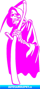 Samolepka Smrtka s kosou levá Fluorescentní růžová