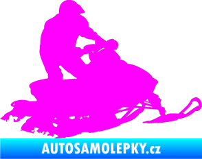 Samolepka Sněžný skútr 001 pravá Fluorescentní růžová