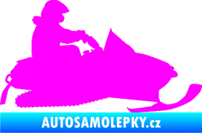 Samolepka Sněžný skútr 002 pravá Fluorescentní růžová