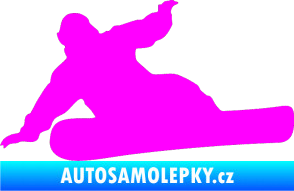 Samolepka Snowboard 001 levá Fluorescentní růžová