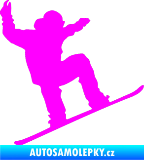 Samolepka Snowboard 003 pravá Fluorescentní růžová