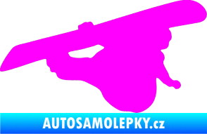 Samolepka Snowboard 007 pravá Fluorescentní růžová