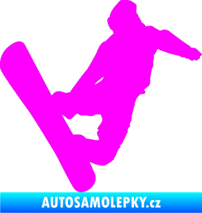 Samolepka Snowboard 020 pravá Fluorescentní růžová