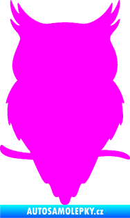 Samolepka Sova 001 levá Fluorescentní růžová