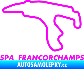 Samolepka Okruh Spa Francorchamps Fluorescentní růžová