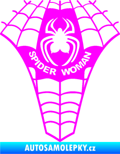 Samolepka Spider woman pavoučí žena Fluorescentní růžová