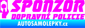 Samolepka Sponzor dopravní policie 004 Fluorescentní růžová