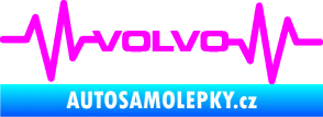 Samolepka Srdeční tep 020 volvo Fluorescentní růžová