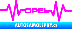 Samolepka Srdeční tep 029 Opel Fluorescentní růžová