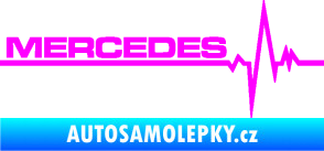 Samolepka Srdeční tep 035 levá mercedes Fluorescentní růžová