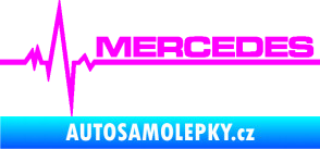 Samolepka Srdeční tep 035 pravá Mercedes Fluorescentní růžová
