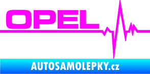 Samolepka Srdeční tep 036 levá Opel Fluorescentní růžová