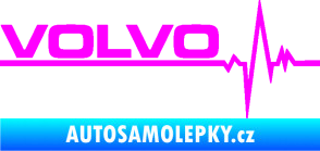 Samolepka Srdeční tep 037 levá Volvo Fluorescentní růžová