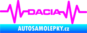 Samolepka Srdeční tep 044 levá Dacia Fluorescentní růžová