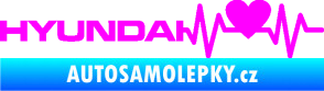 Samolepka Srdeční tep 046 levá Hyundai Fluorescentní růžová