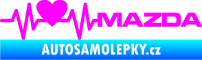 Samolepka Srdeční tep 058 pravá Mazda Fluorescentní růžová
