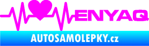 Samolepka Srdeční tep 062 pravá Enyaq Fluorescentní růžová