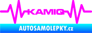 Samolepka Srdeční tep 067 Kamiq Fluorescentní růžová