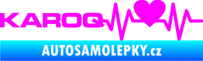 Samolepka Srdeční tep 068 levá Karoq Fluorescentní růžová