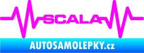 Samolepka Srdeční tep 075 Scala Fluorescentní růžová