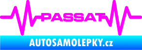 Samolepka Srdeční tep 076 Volkswagen Passat Fluorescentní růžová