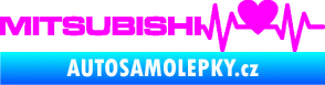 Samolepka Srdeční tep 082 levá Mitsubishi Fluorescentní růžová