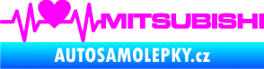Samolepka Srdeční tep 082 pravá Mitsubishi Fluorescentní růžová