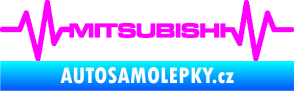 Samolepka Srdeční tep 083 Mitsubishi Fluorescentní růžová