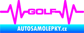 Samolepka Srdeční tep 085 Volkswagen Golf Fluorescentní růžová