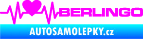Samolepka Srdeční tep 092 pravá Berlingo Citroen Fluorescentní růžová